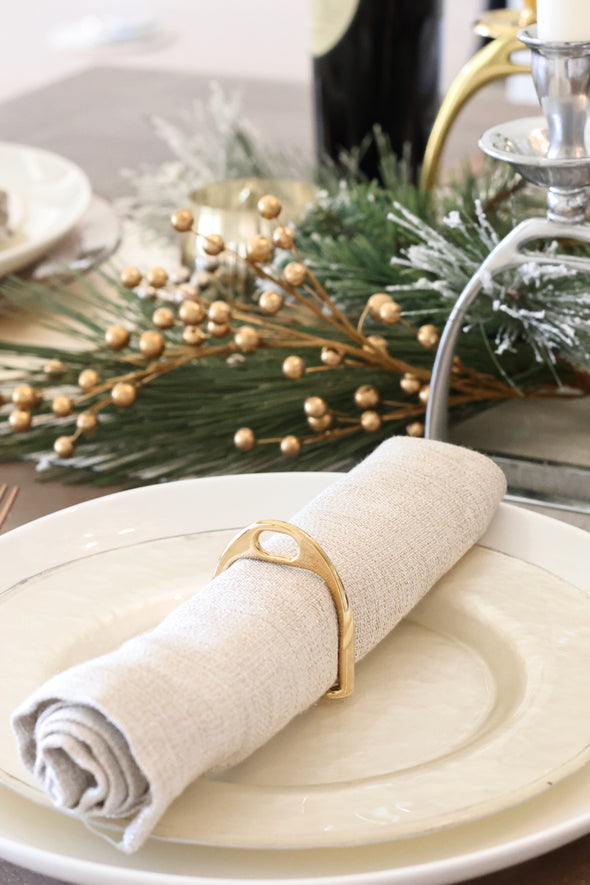 lilo collections stylish equestrian stirrup napkin ring set