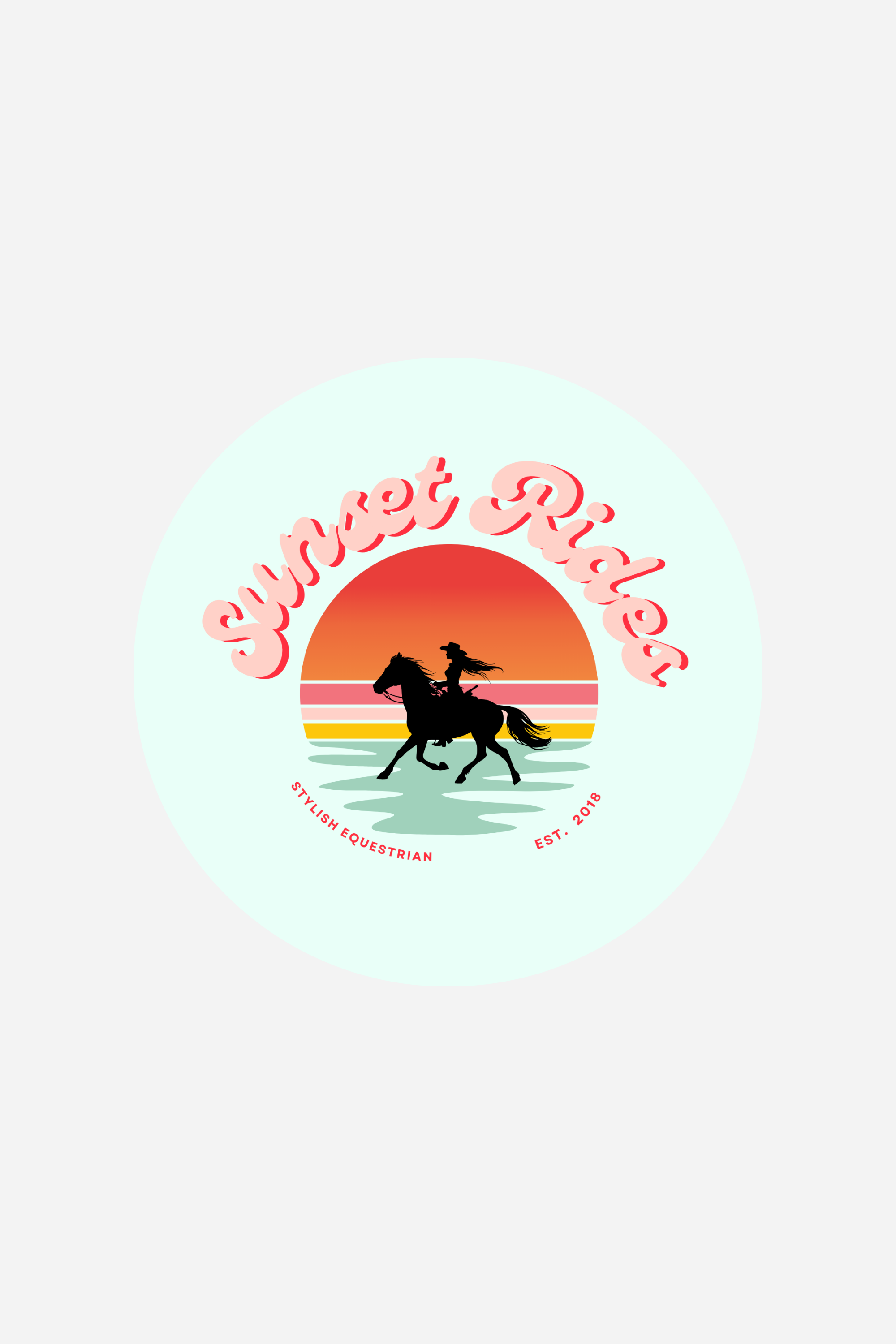 Sunset Rides Sticker