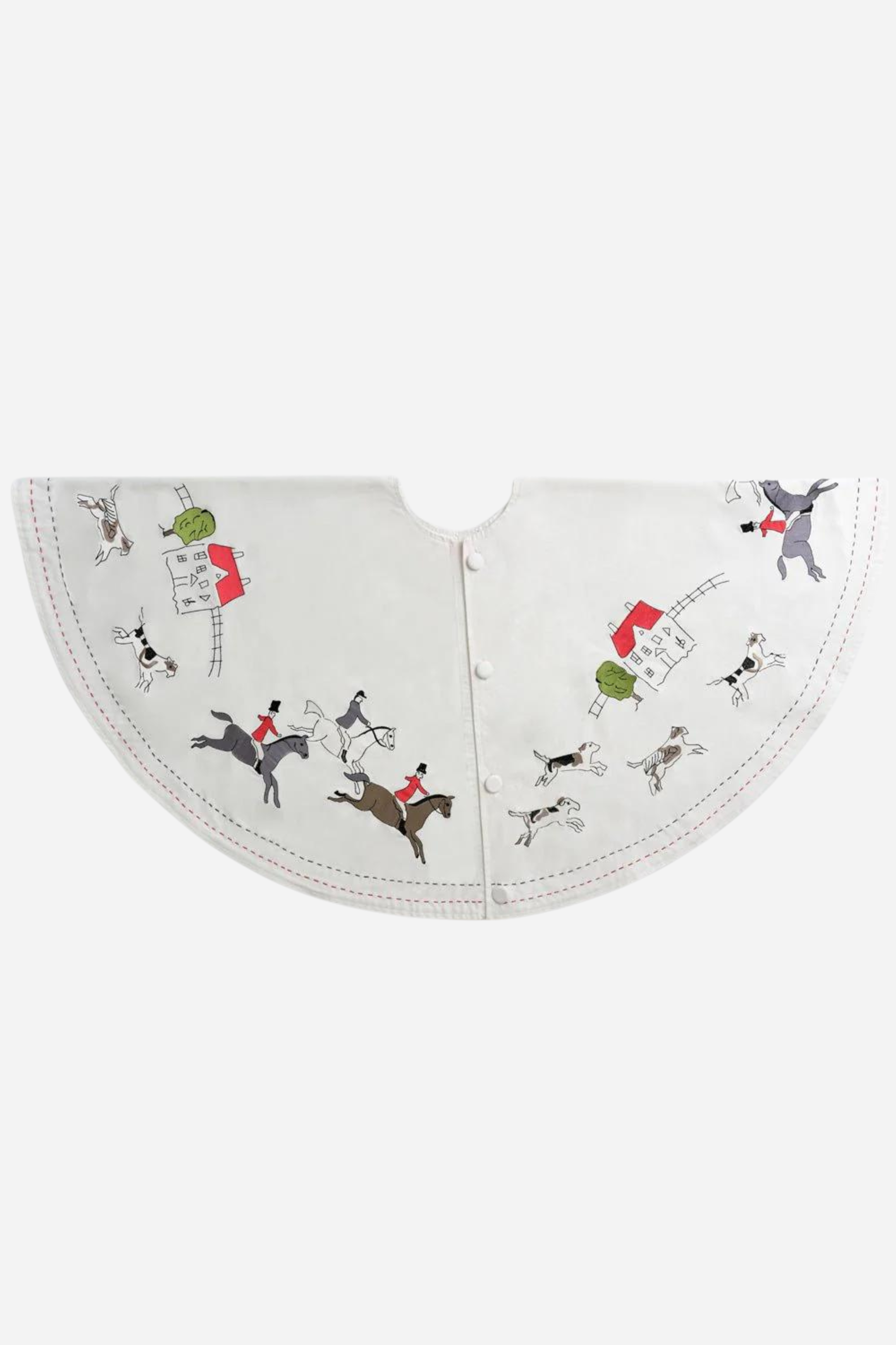 pomegranate stylish equestrian the hunt scene cotton christmas tree skirt