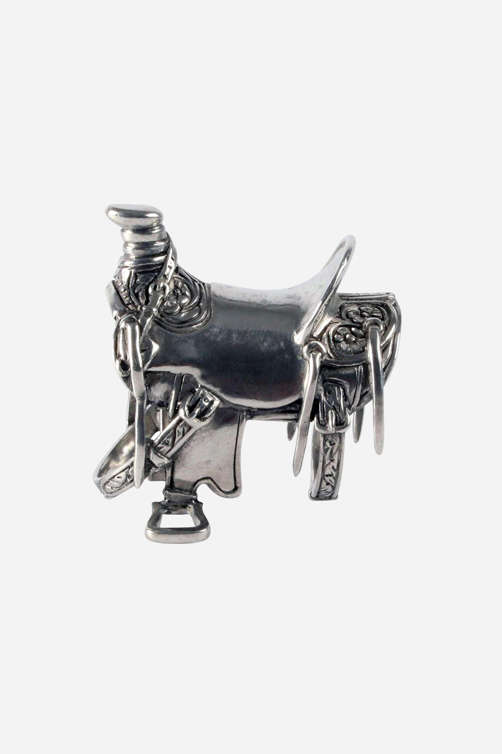 arthur court stylish equestrian western saddle pewter napkin ring set