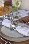 arthur court stylish equestrian western saddle pewter napkin ring set
