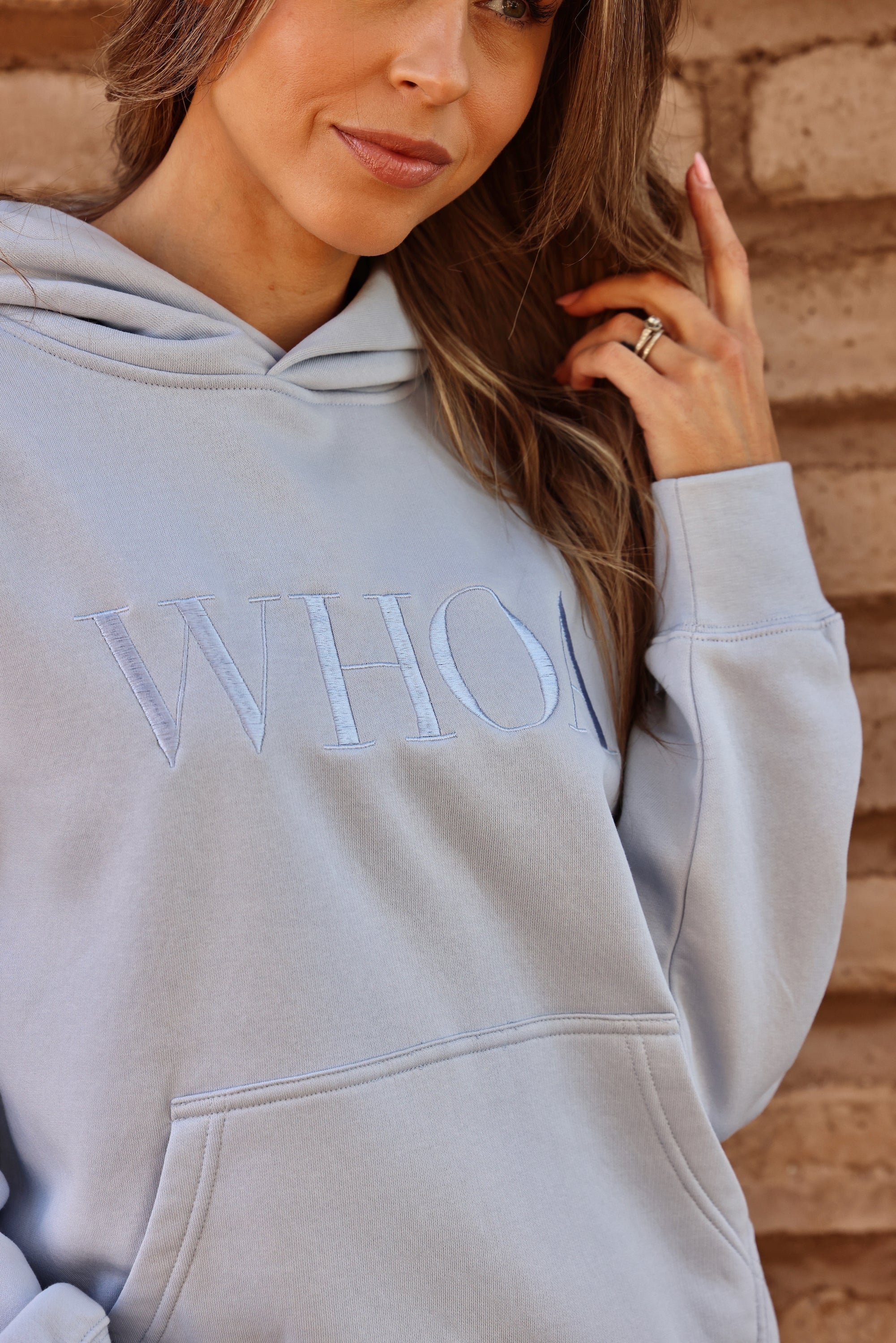 as colour whoa embroidered hoodie