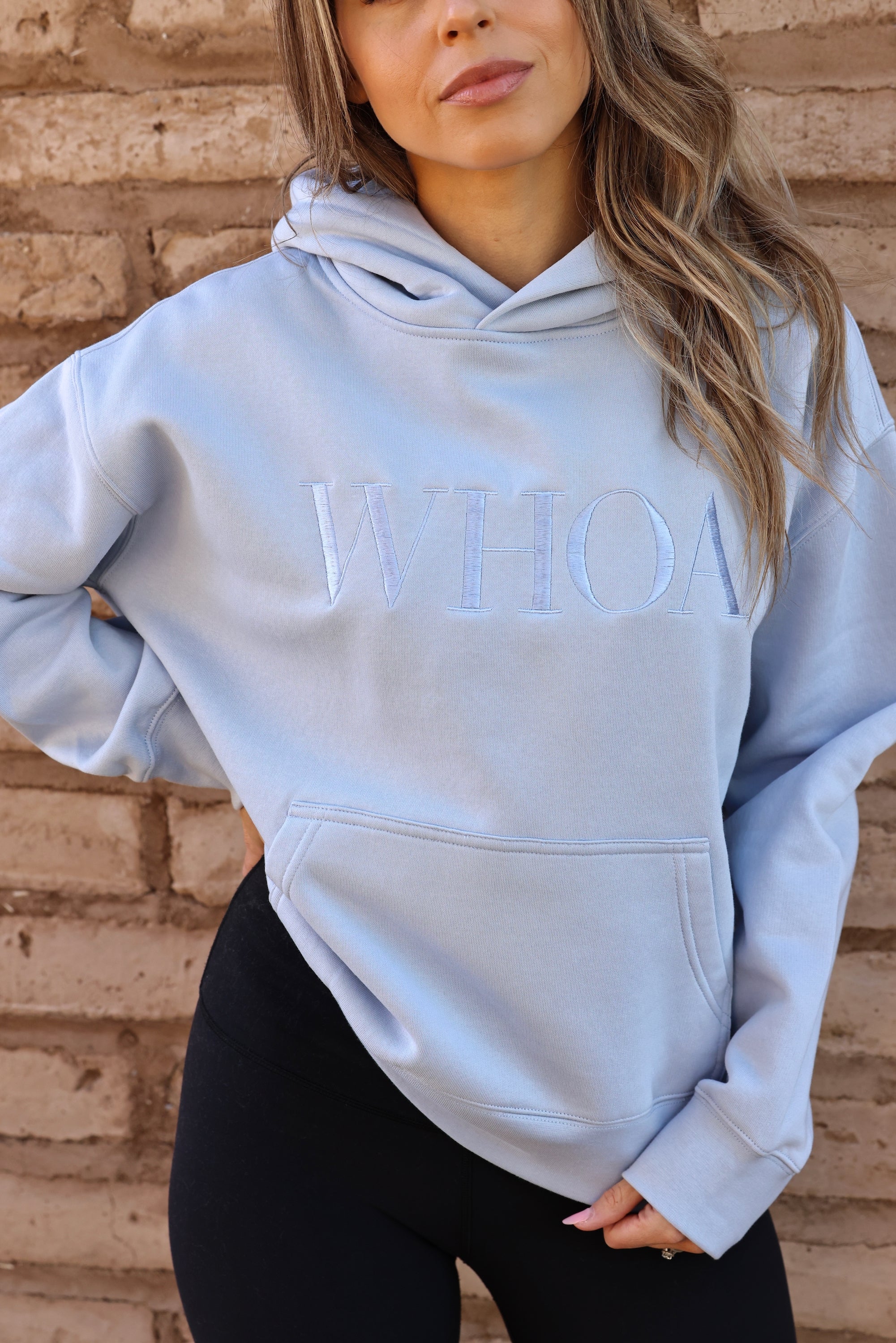 as colour whoa embroidered hoodie