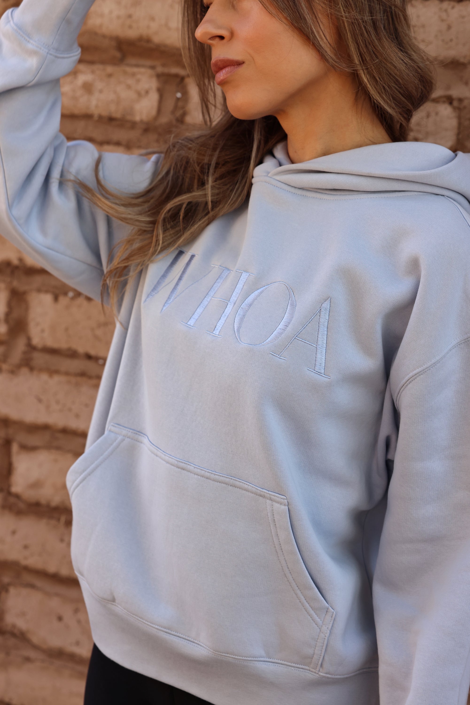 as colour whoa embroidered hoodie