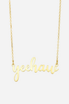 stylish equestrian bestto yeehaw script chain necklace