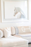 wildnis photography stylish equestrian snow white arabian horse art print