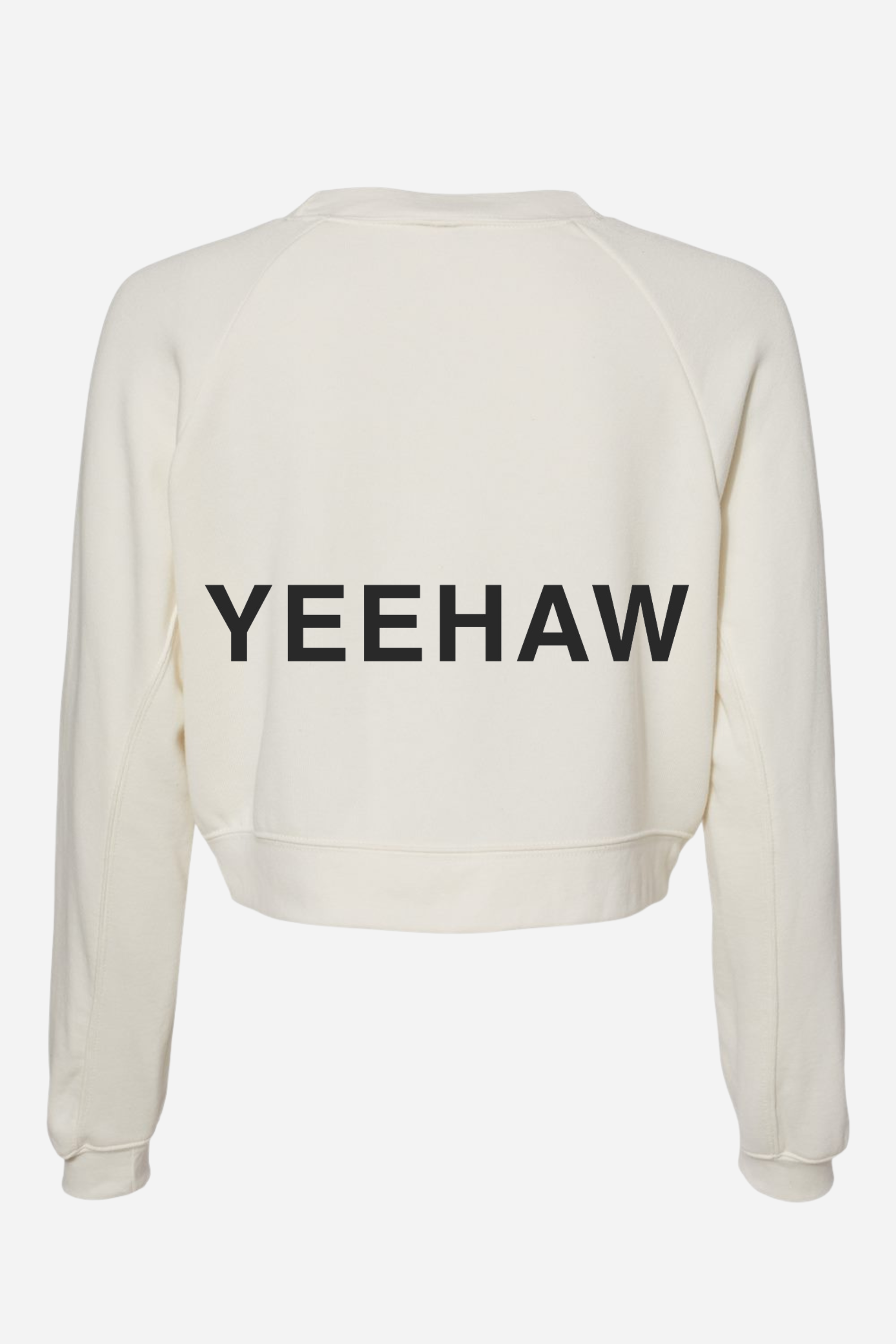 White cropped sweatshirt sales