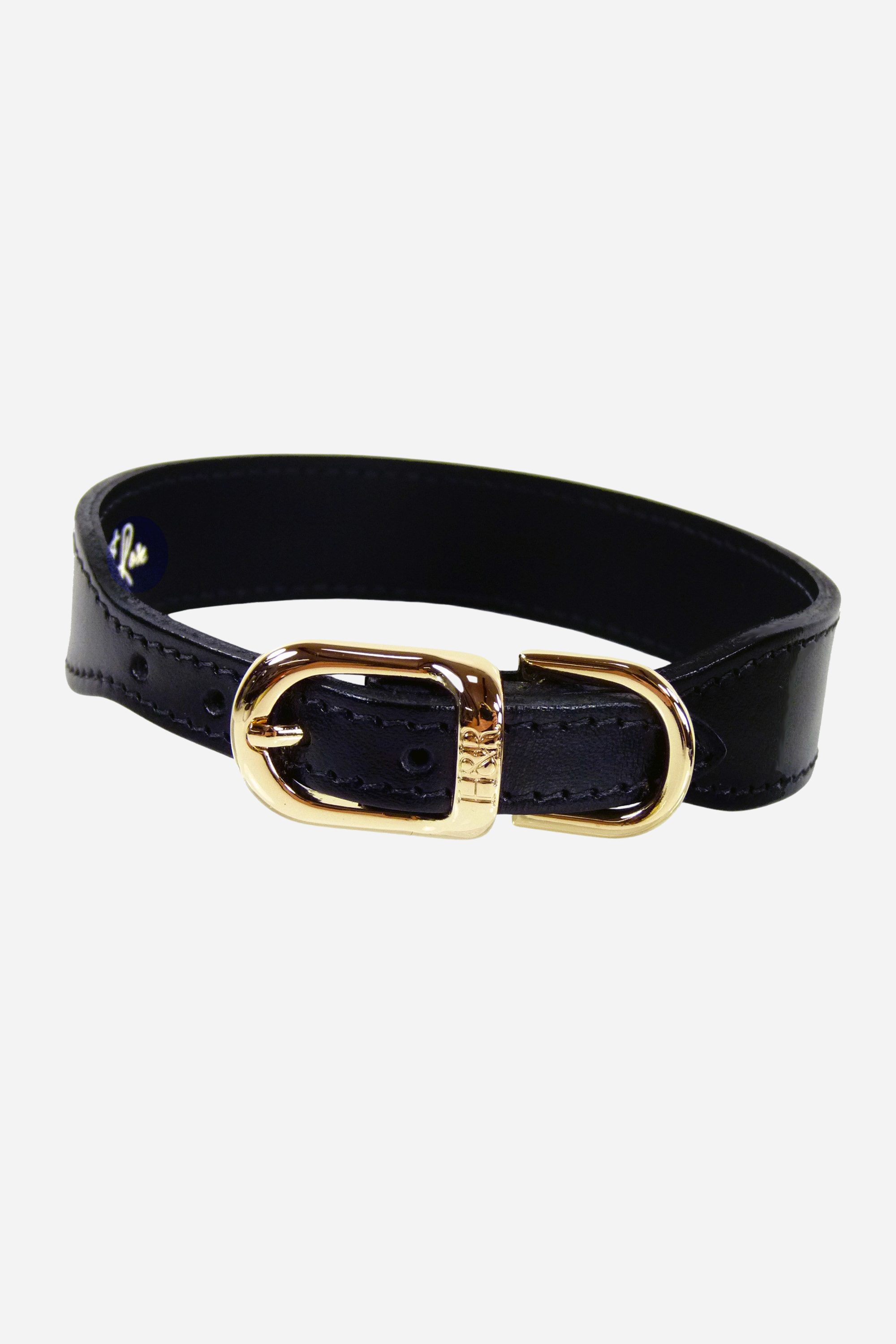 Belmont Dog Collar Black Gold