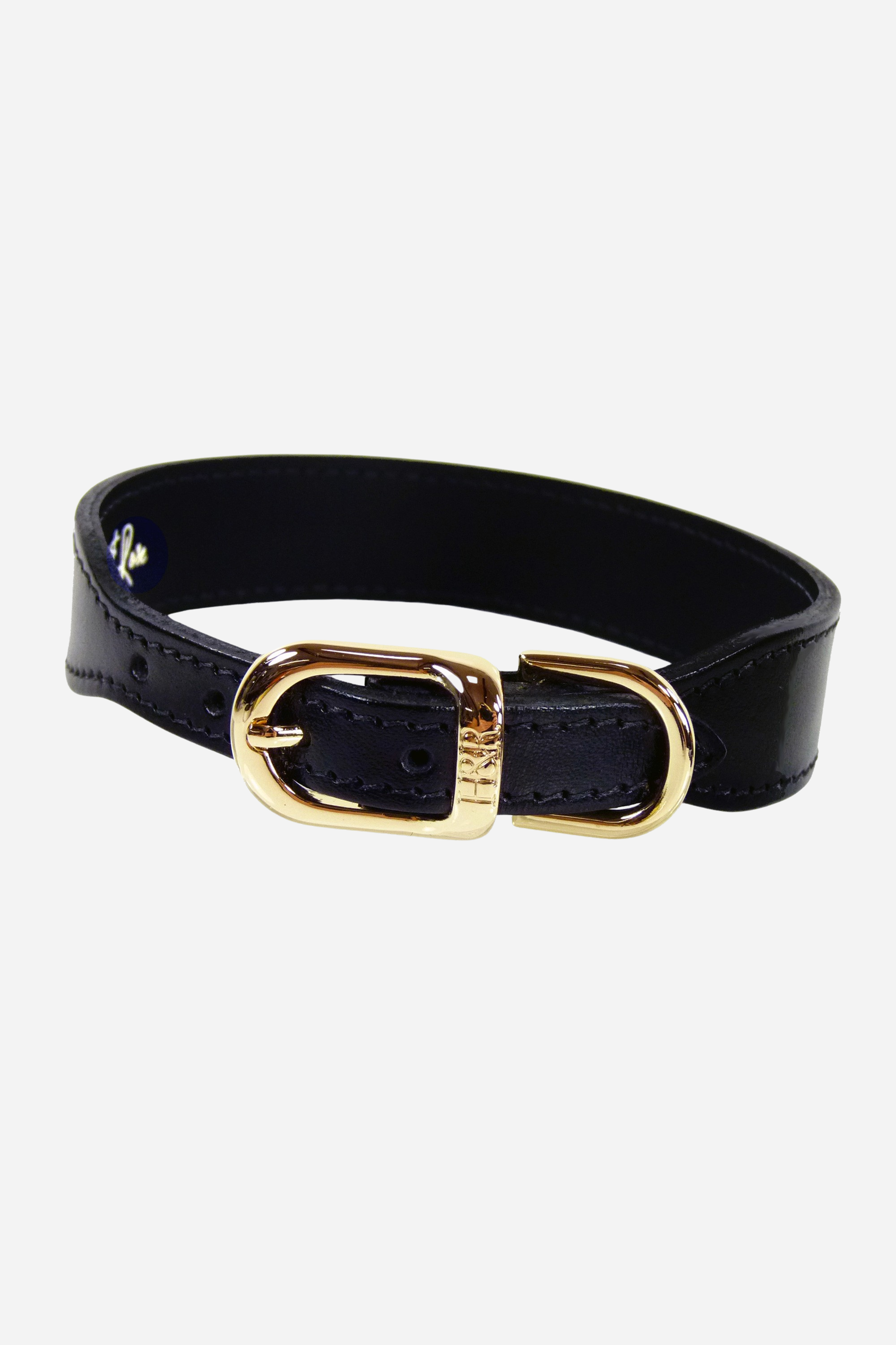 Stylish Equestrian Belmont Dog Collar  100% Italian Leather