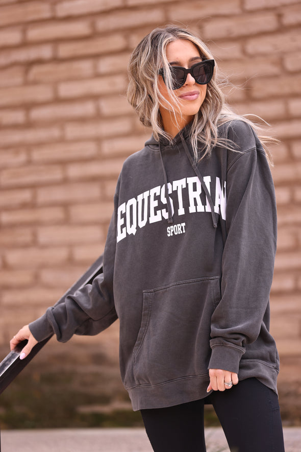 stylish equestrian equestrian sport university varsity hoodie sweatshirt