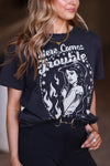 country deep stylish equestrian here comes trouble graphic t shirt