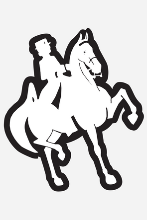 Stylish Equestrian National Horseman Signature Logo Sticker