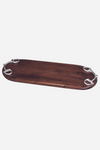 beatriz ball stylish equestrian oblong wood serving board with horse bit handle
