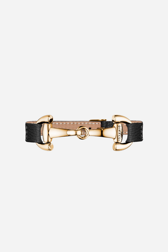 dimacci stylish equestrian alba single wrap leather horse bit bracelet