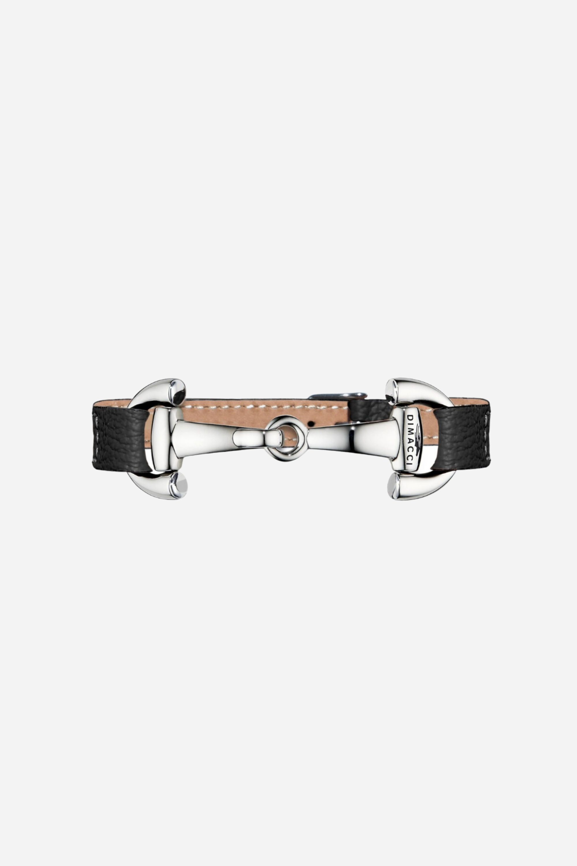 dimacci stylish equestrian alba single wrap leather horse bit bracelet