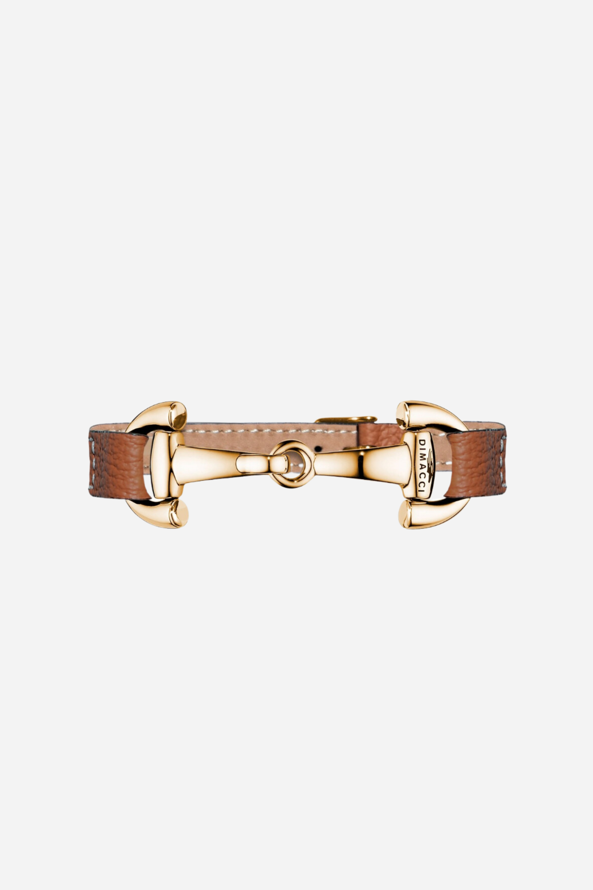 dimacci stylish equestrian alba single wrap leather horse bit bracelet