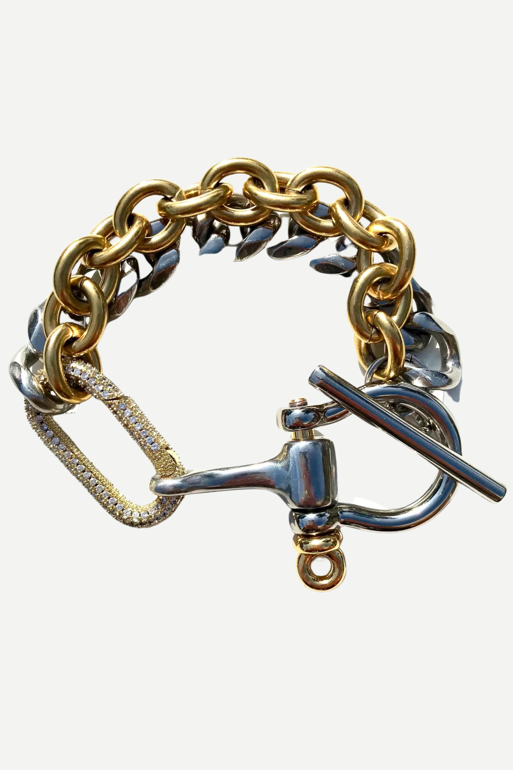 atelier stylish equestrian aries double chain bracelet