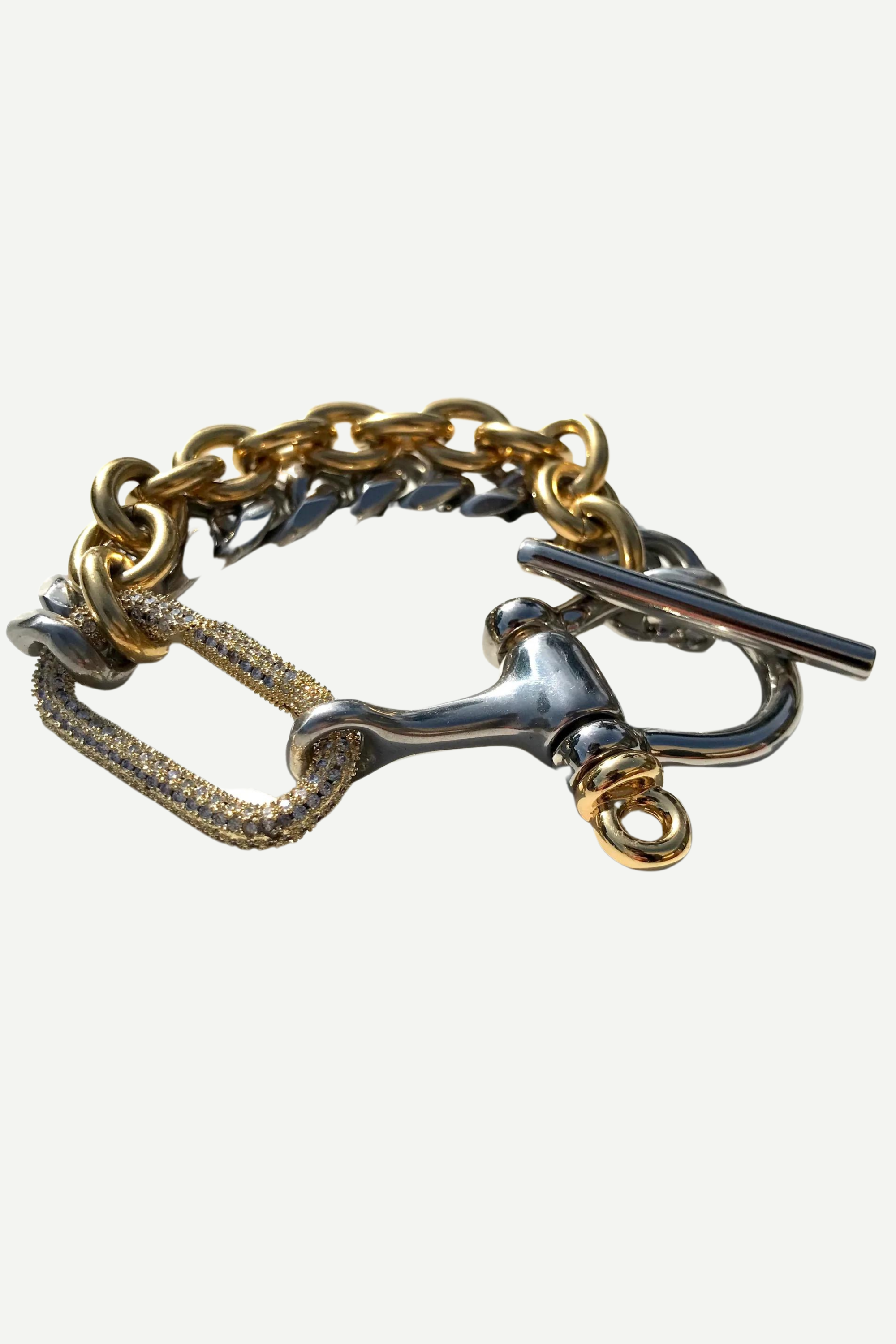 atelier stylish equestrian aries double chain bracelet