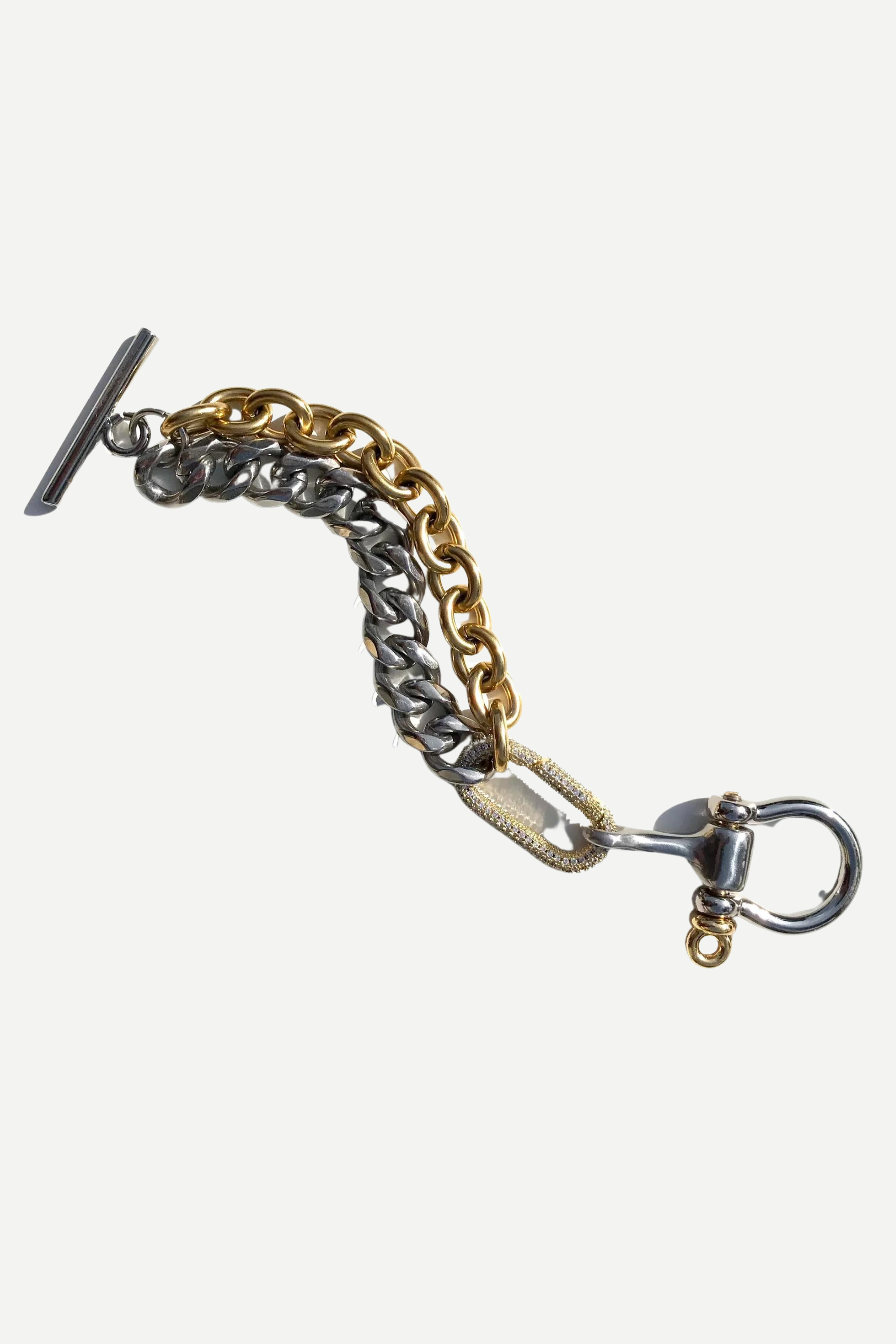 atelier stylish equestrian aries double chain bracelet