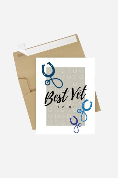 hunt seat paper stylish equestrian best vet ever greeting card