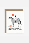 paper pony co stylish equestrian birthday pony greeting card