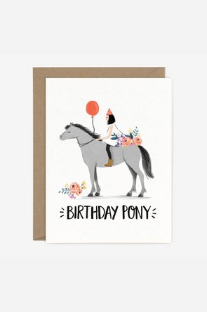 paper pony co stylish equestrian birthday pony greeting card