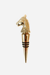 thg stylish equestrian cassia horse head bottle stopper brass