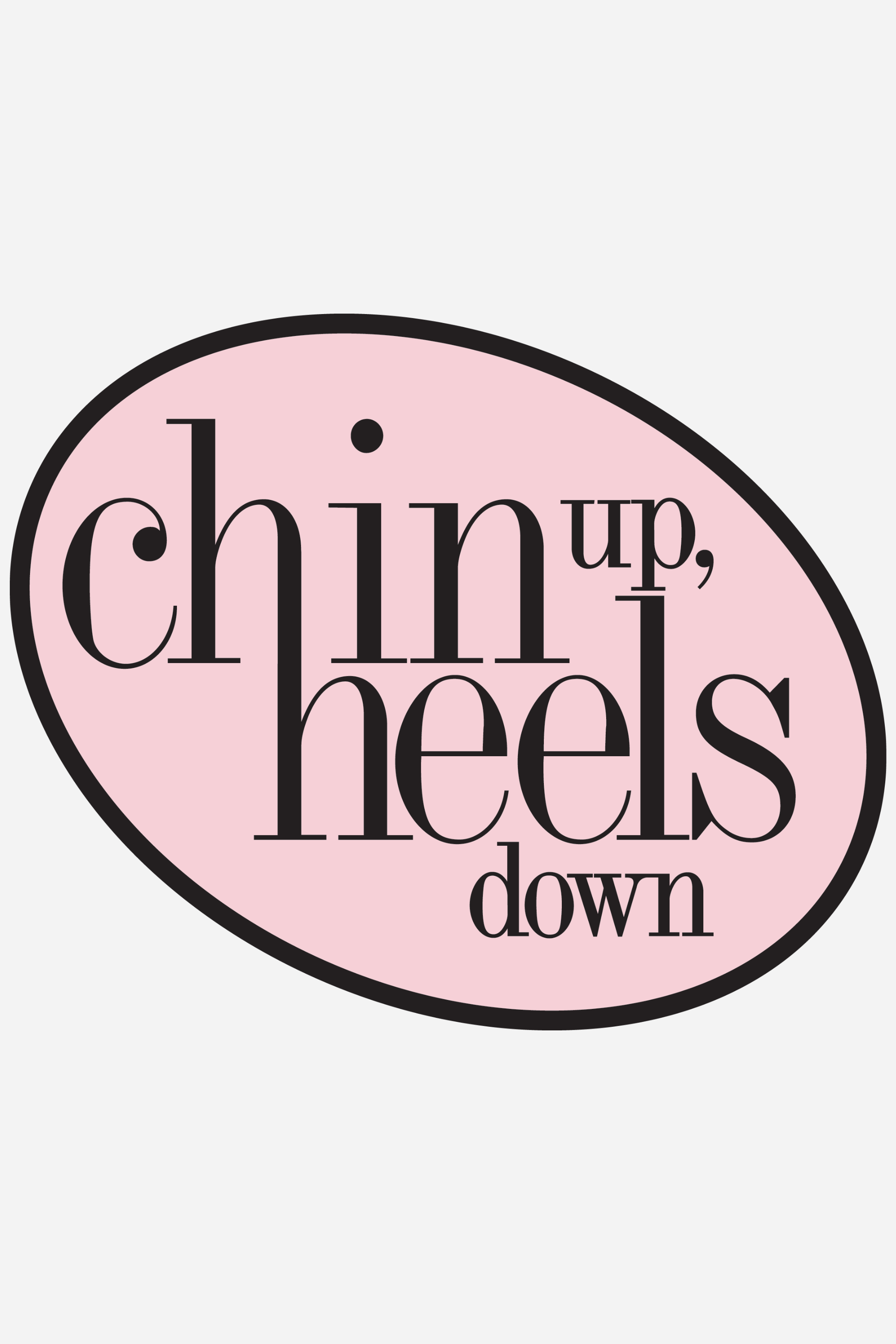 Stylish Equestrian Chin Up, Heels Down Sticker