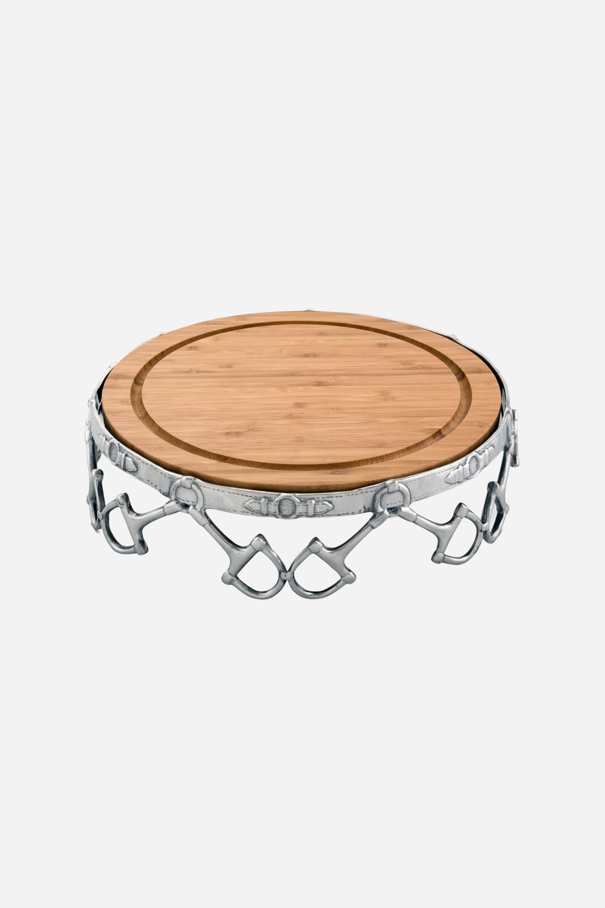 arthur court stylish equestrian d-ring serving board