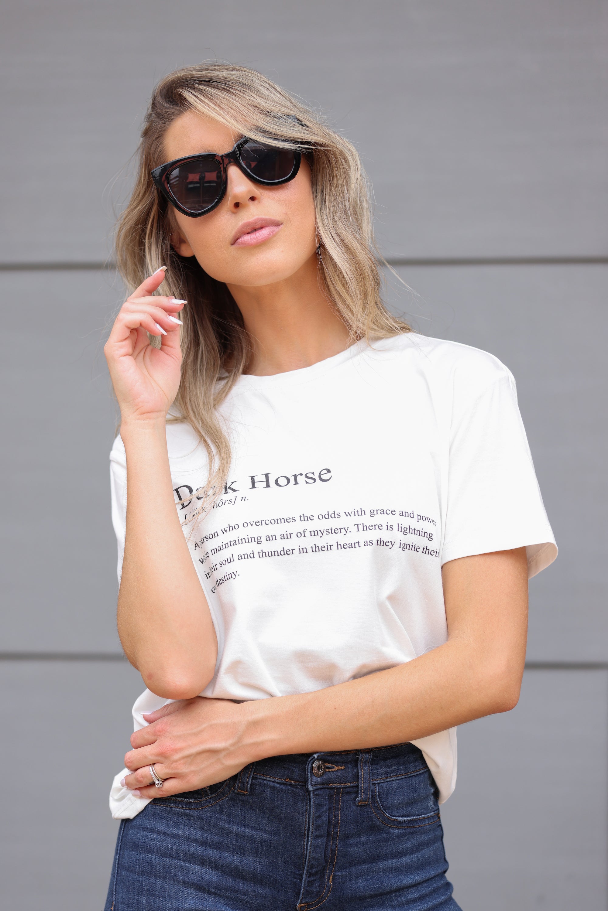 stylish equestrian dark horse definition tee