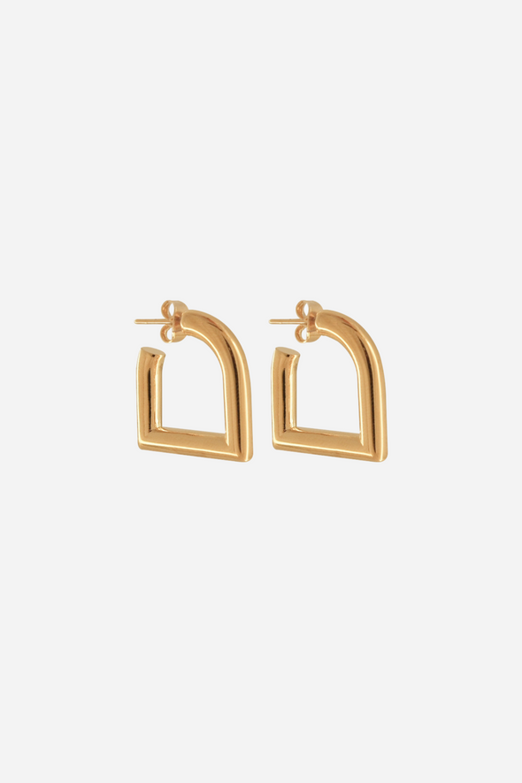 cxc stylish equestrian eleni stirrup earrings gold
