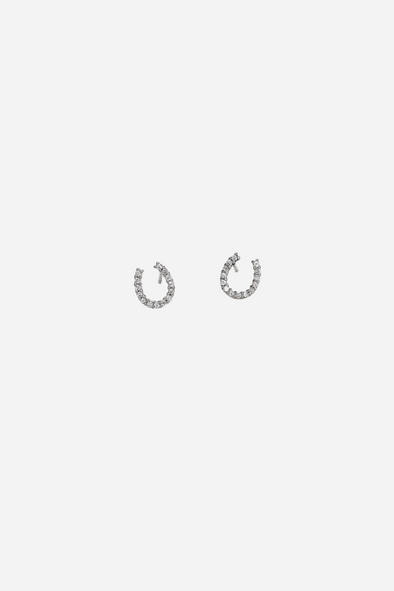 secrect box stylish equestrian equestrianista horseshoe stud earrings