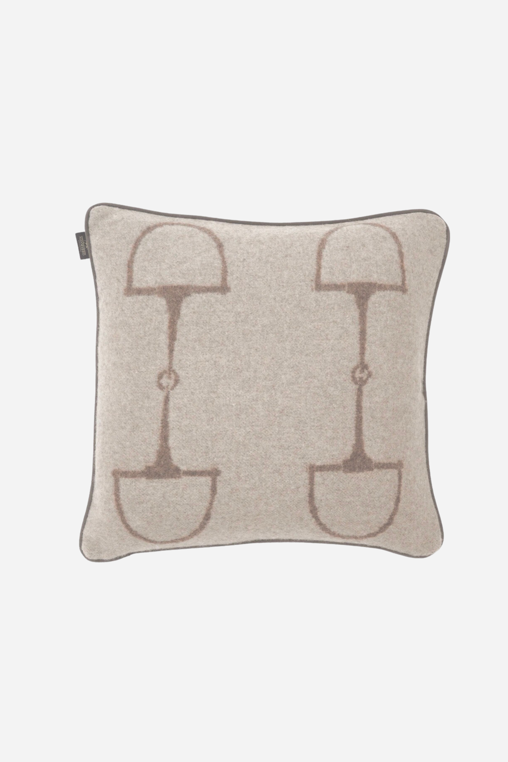 adamsbro stylish equestrian equine square cashmere pillow light camel