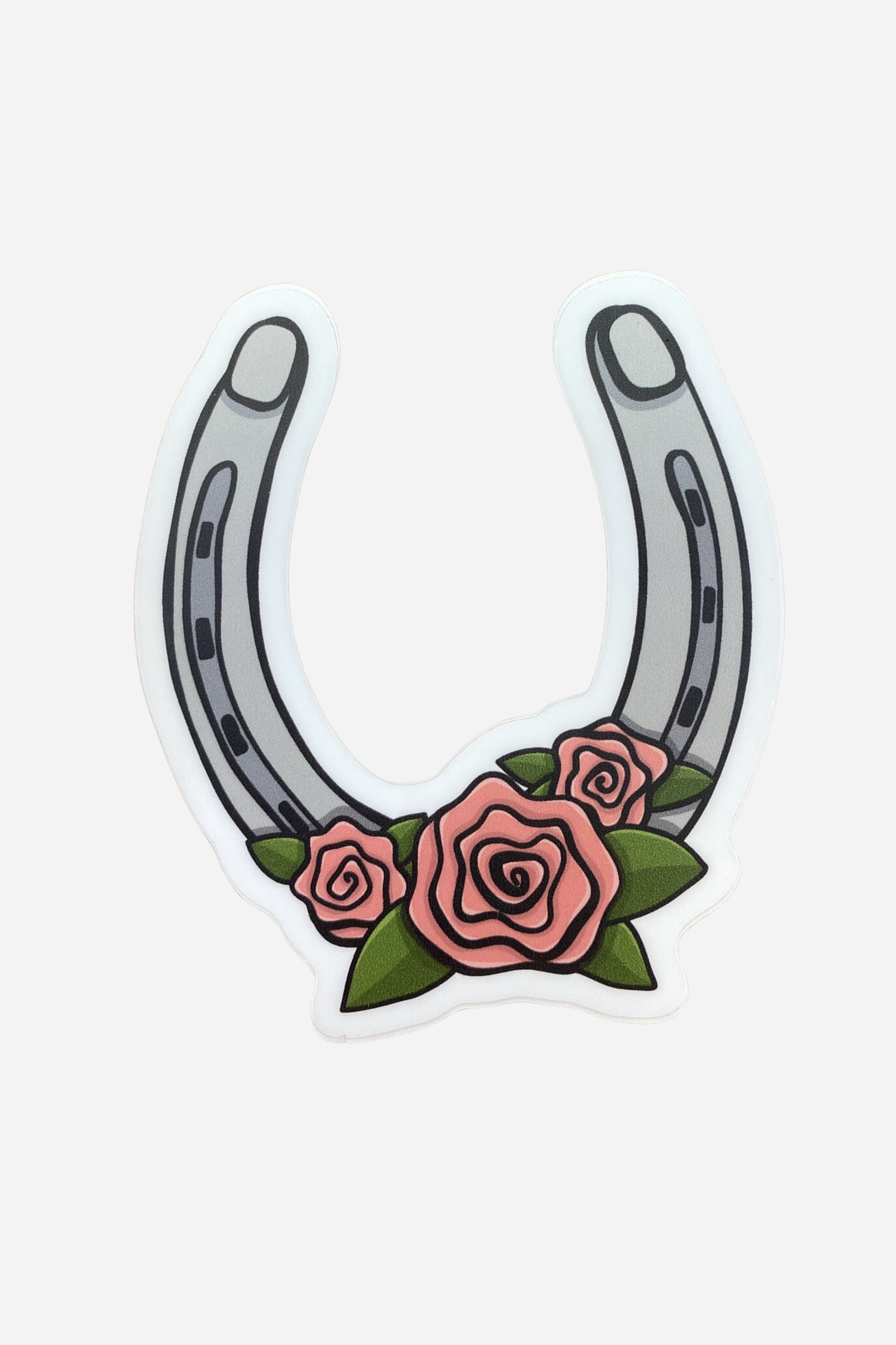 Floral Horseshoe Sticker