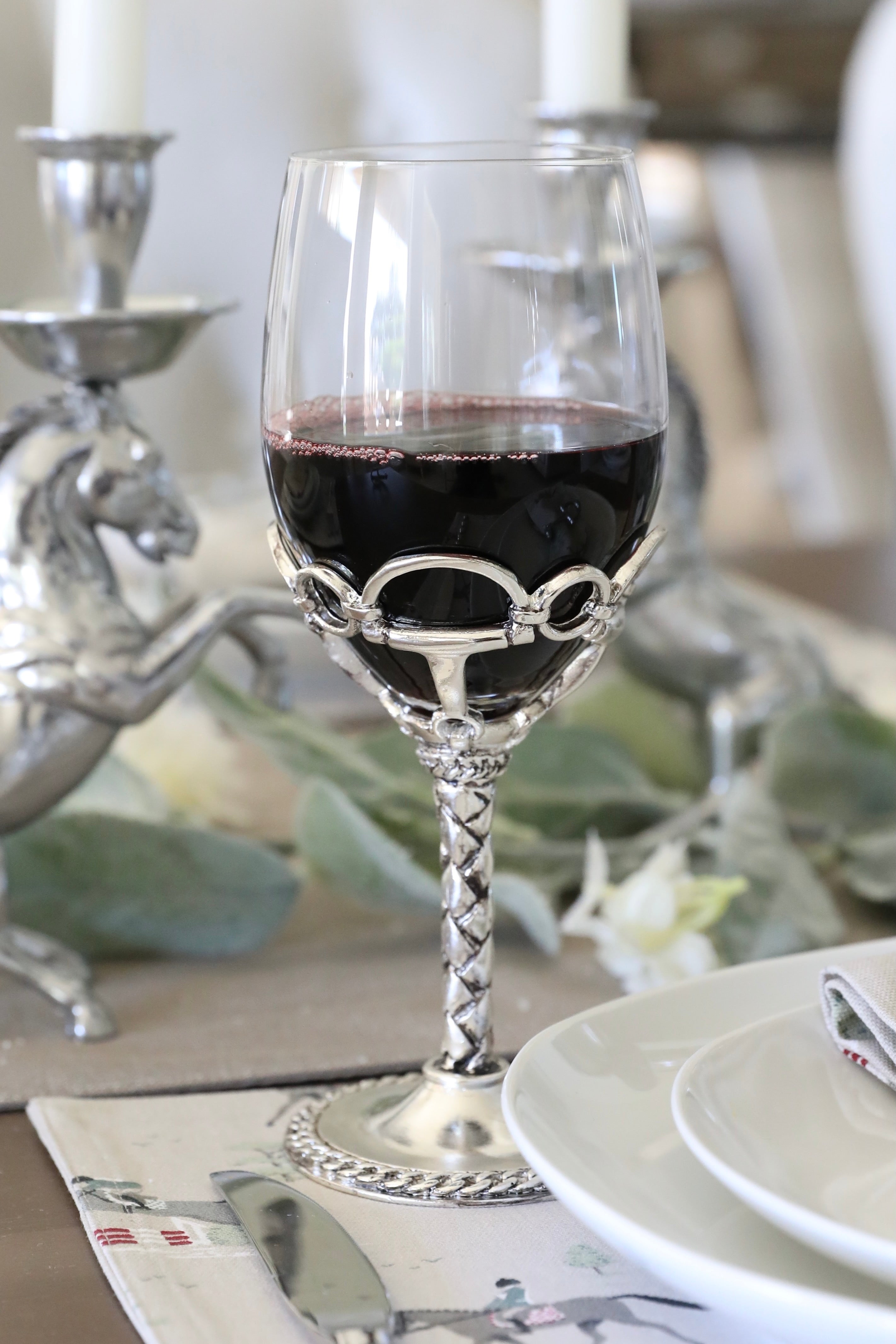 arthur court stylish equestrian francesca wine glass