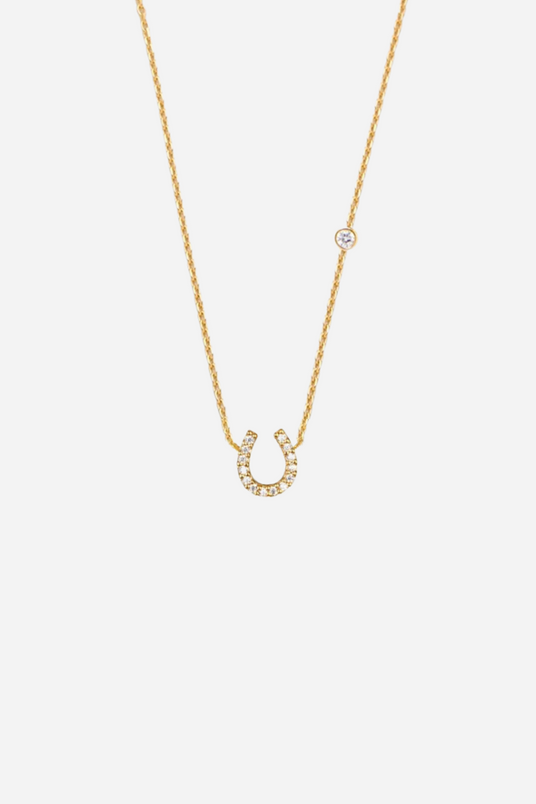 tai jewelry stylish equestrian gemma dainty horseshoe necklace gold