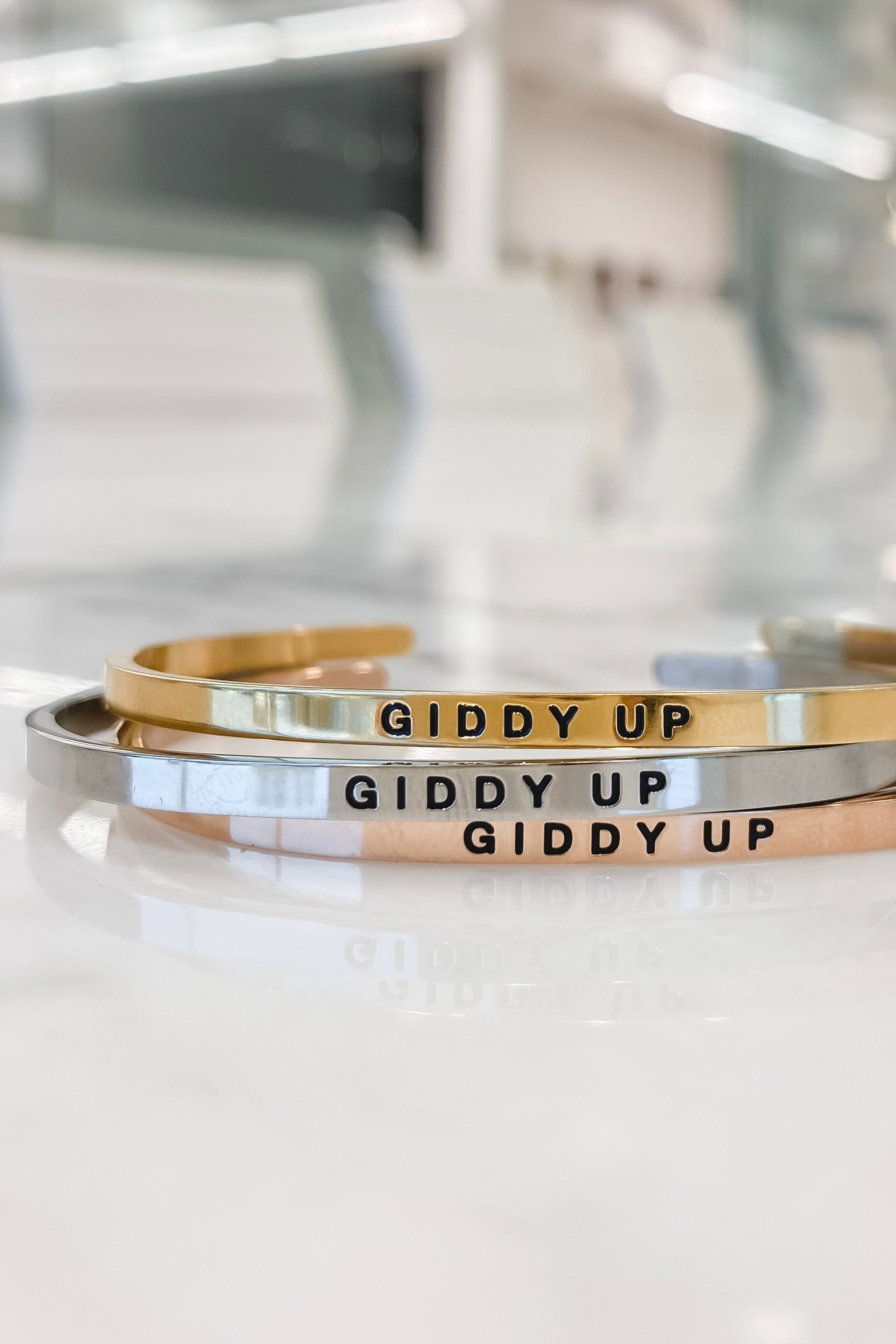 mantra band stylish equestrian giddy up bracelet