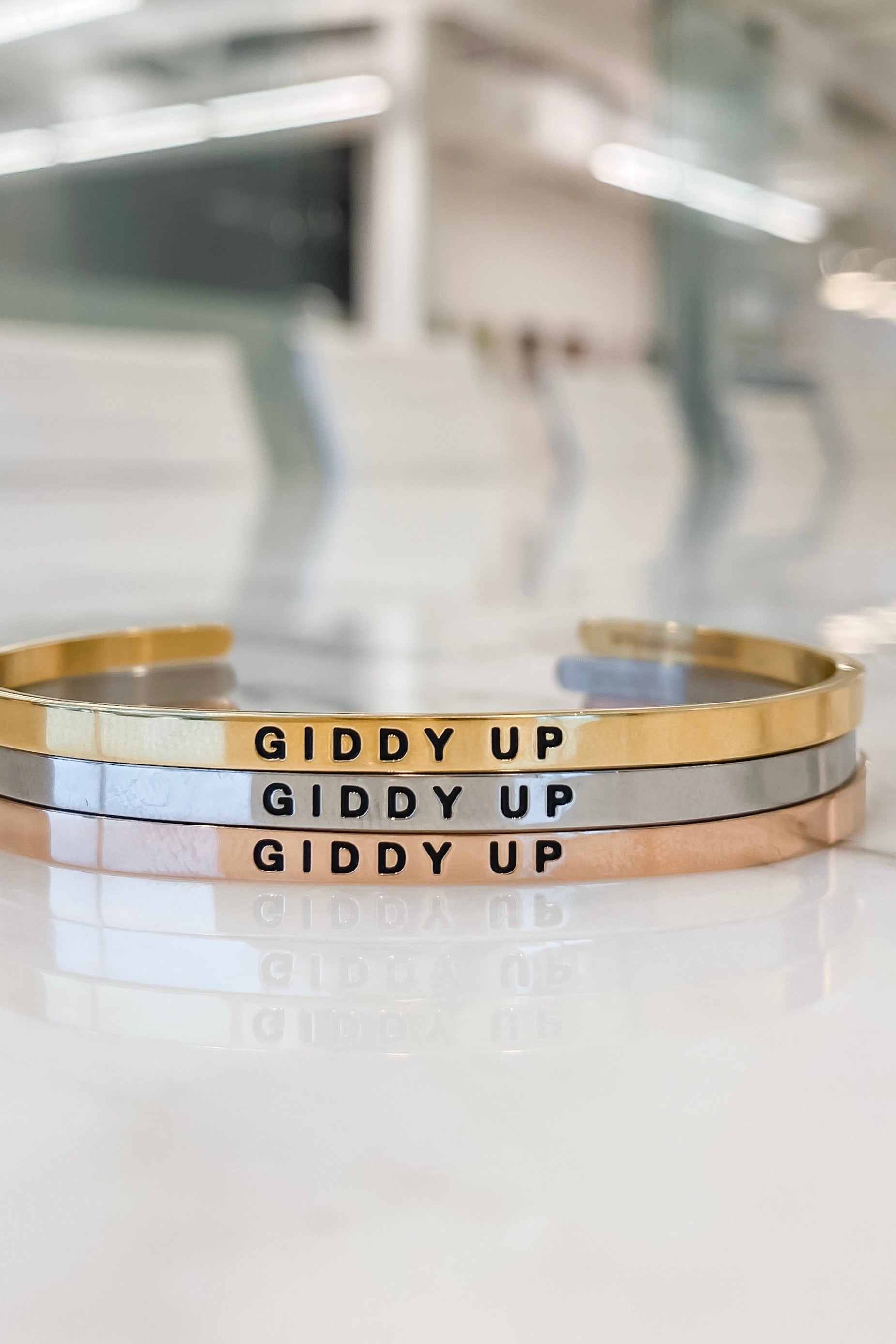 mantra band stylish equestrian giddy up bracelet