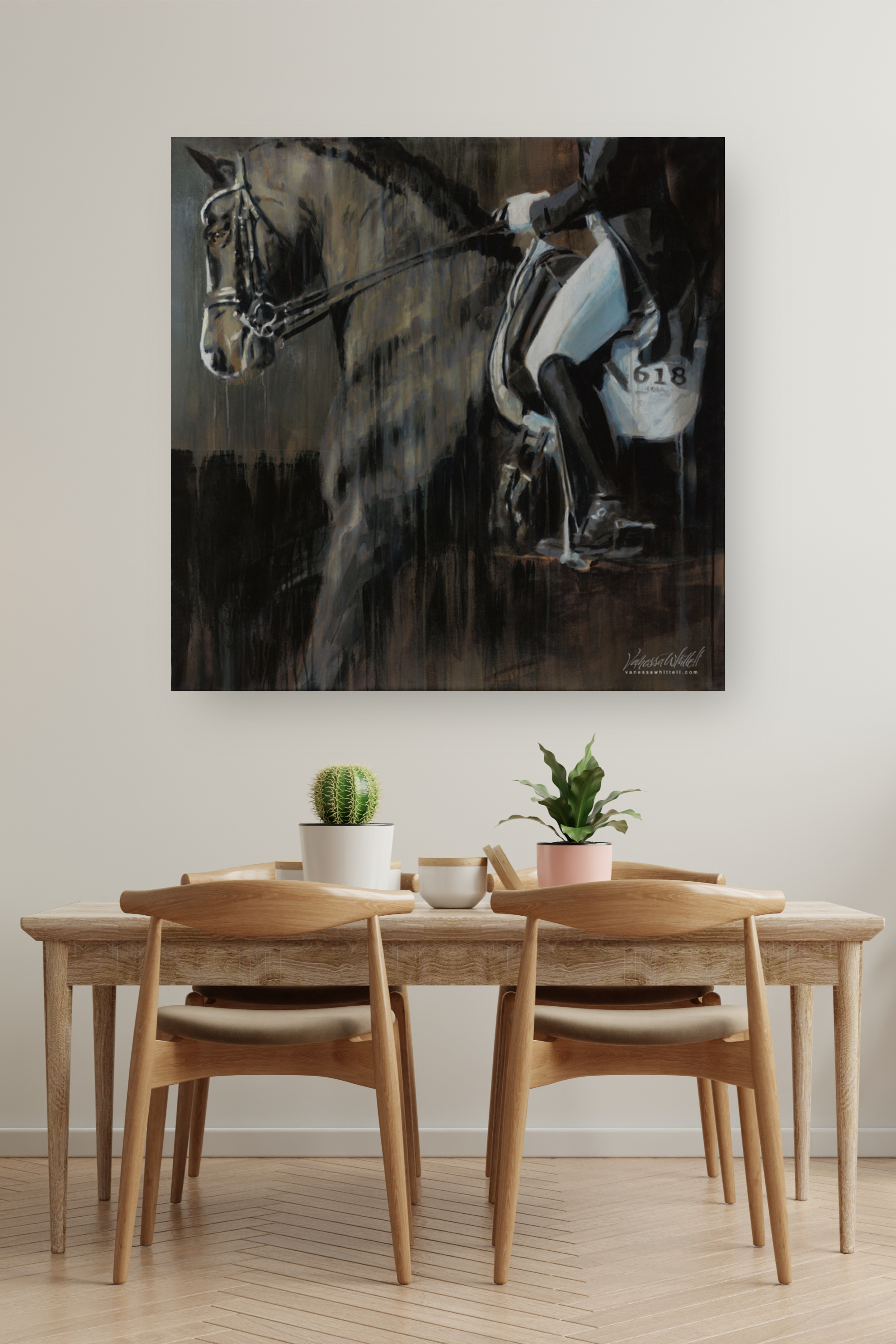 vanessa whittell stylish equestrian glint and glamour canvas print