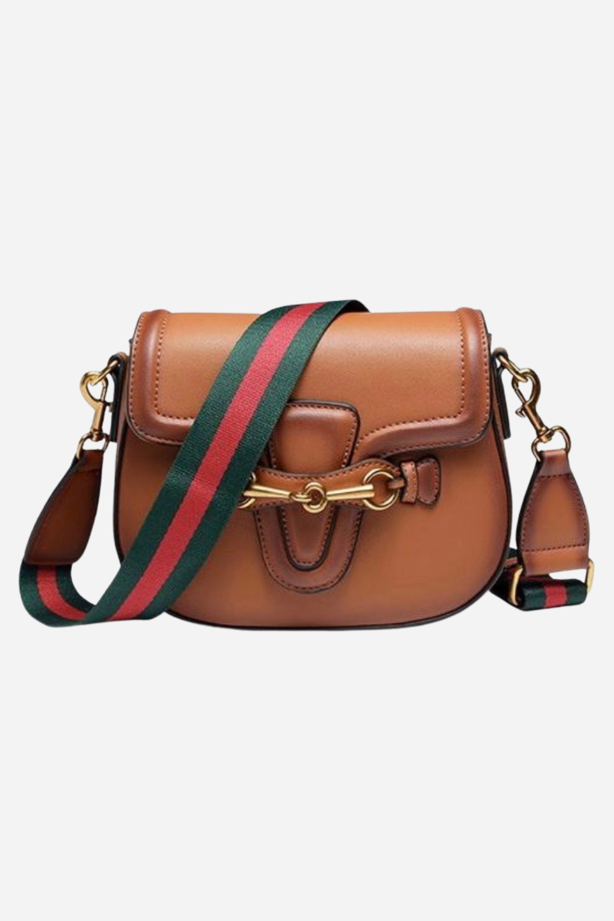 stylish equestrian hanna vegan crossbody with horse bit and gucci stripe strap