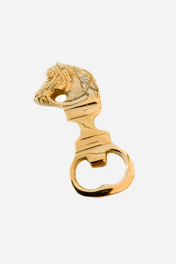 thg stylish equestrian herrera horse head bottle opener brass