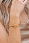 cxc stylish equestrian icon nail bangle gold