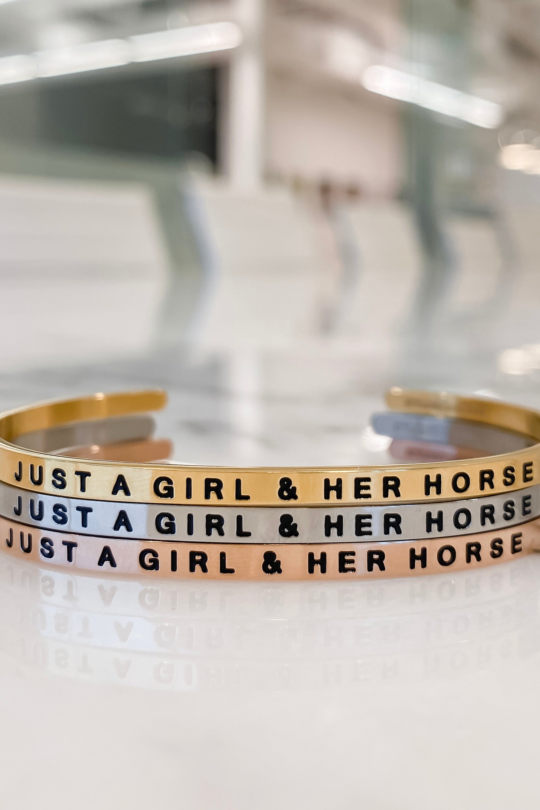 mantra band stylish equestrian just a girl and her horse bracelet