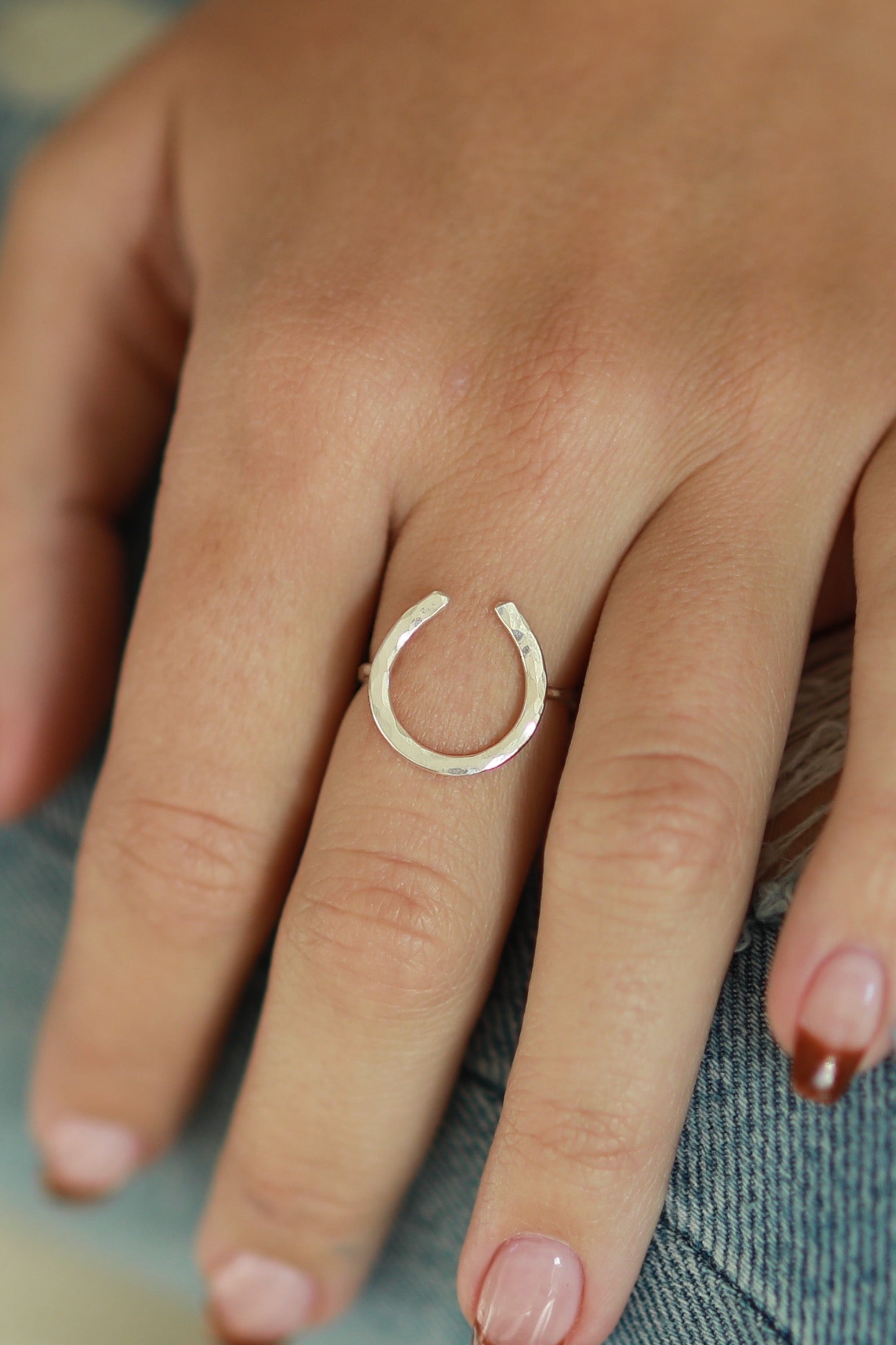Open Black Diamond Ring - Diamond Horseshoe Ring – ARTEMER