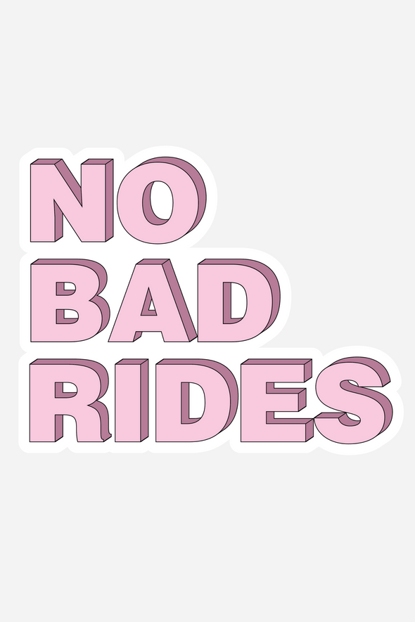 Stylish Equestrian No Bad Rides Sticker