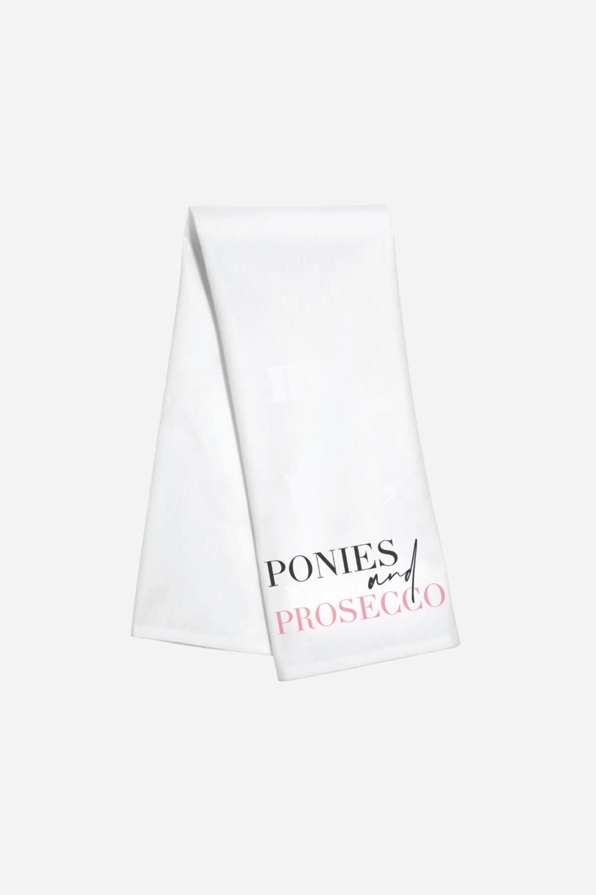 toss designs stylish equestrian ponies and prosecco hand towel