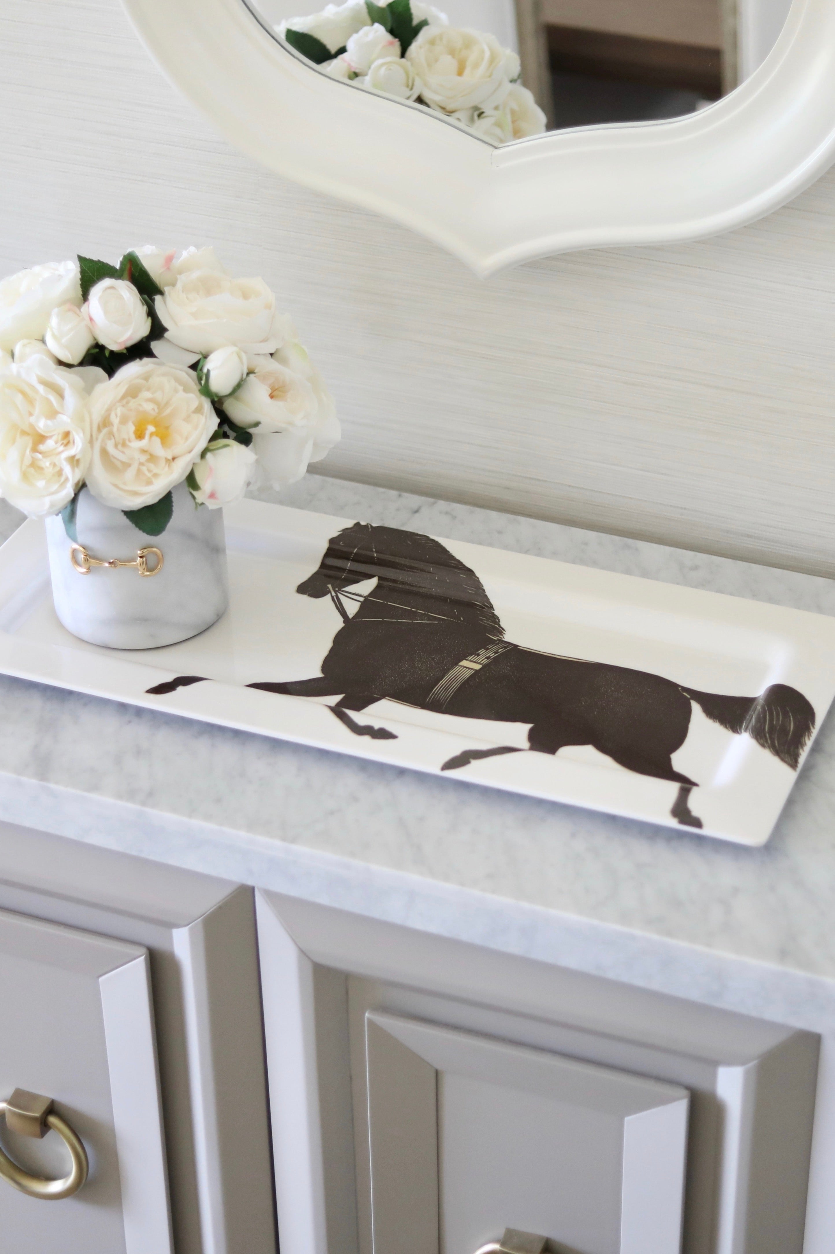 thomas paul stylish equestrian ranchero horse melamine tray