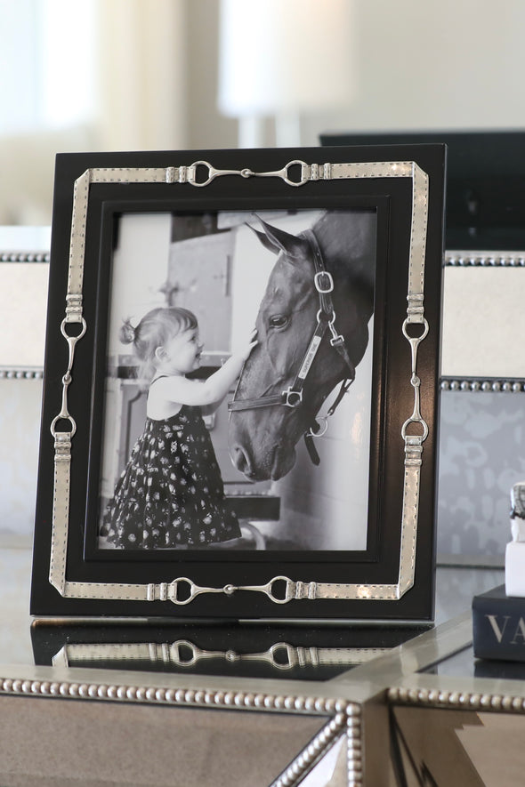 arthur court stylish equestrian sable snaffle photo frame black 8 x 10