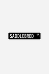 stylish equestrian saddlebred drive street sign black and white