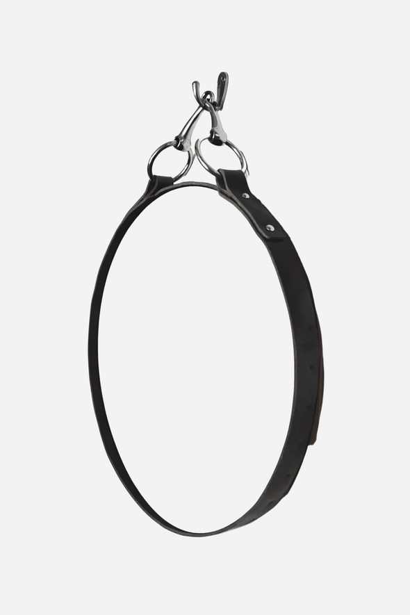 october designs stylish equestrian snaffle horse bit leather round mirror